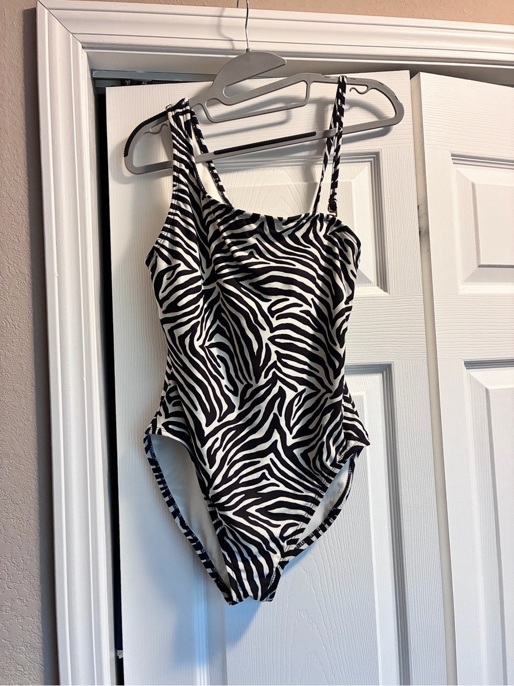 kate spade Black & White Zebra Print One-Piece Swimsuit